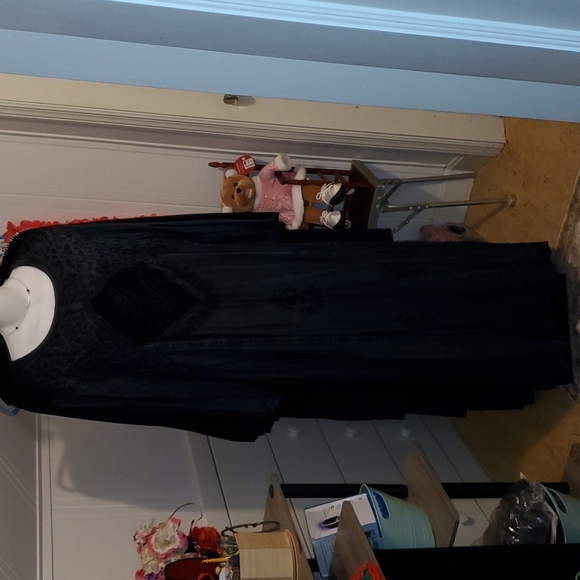 Wicca/Bohemian Long Gown Dark Blue 3X - Picture 4 of 7